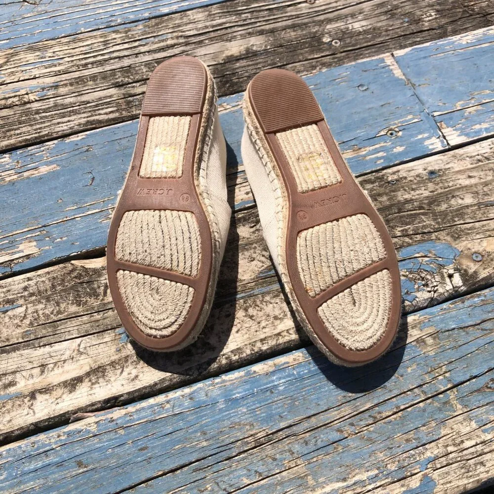 J Crew Canvas Espadrilles with Stitched Fruit Design, Size 9.5